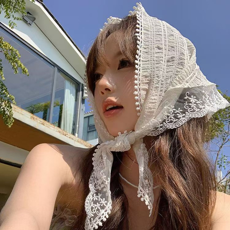 Travel Accessories Aesthetic - French Chic Alice White Lace Triangle