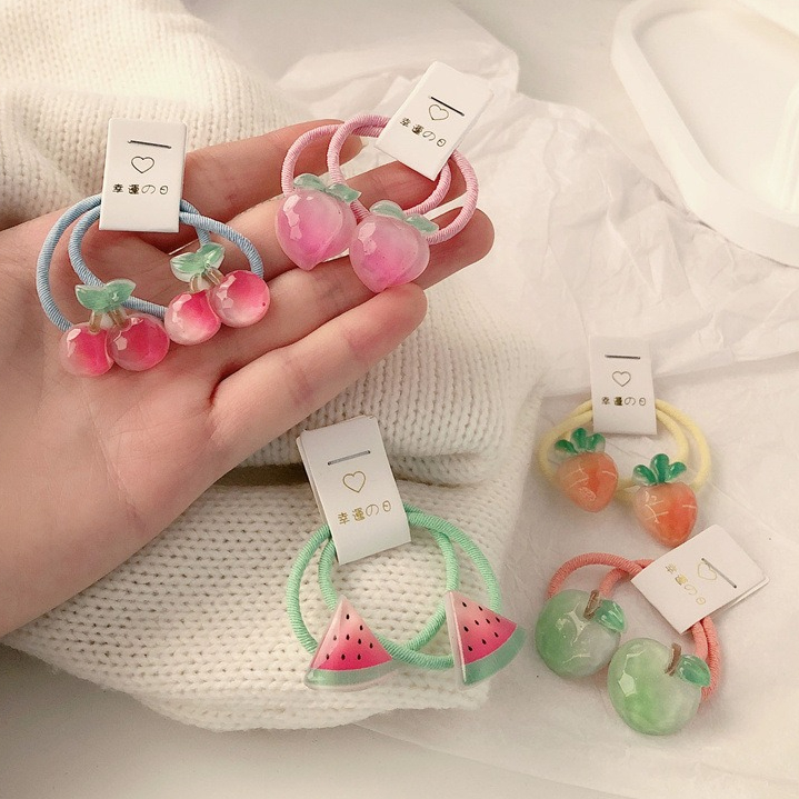 Travel Accessories Aesthetic - Kids Carrot Hair Ties 5 Pair