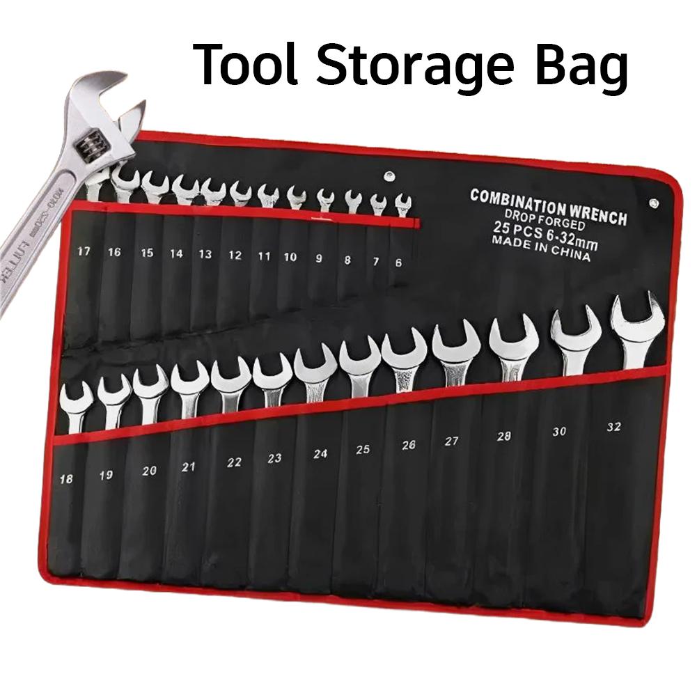 Travel Router Accessories - 25 Slots Wrench Storage Roll Up