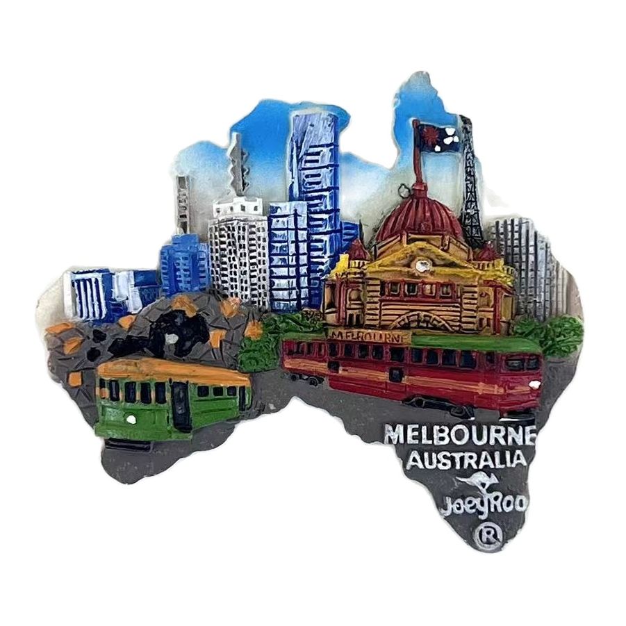 Travel Accessories Melbourne - Australia Fridge Magnet Souvenir Melbourne Travel