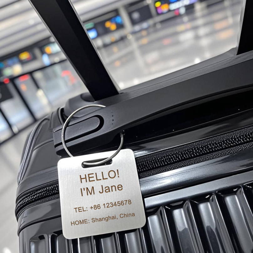 Custom Name Luggage Tag Laser  - Travel Accessories Store recension och pris