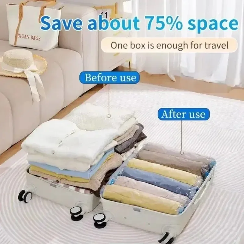 Roll Up Space Saver Travel Sto - Compression Bag Vacuum recension och pris