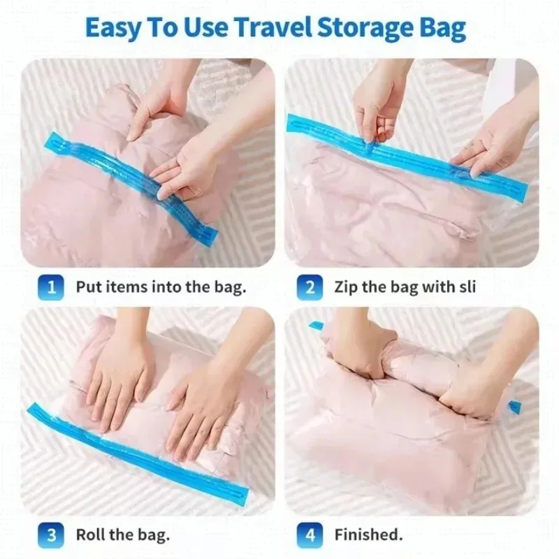Roll Up Space Saver Travel Sto - Compression Bag Vacuum recension och pris