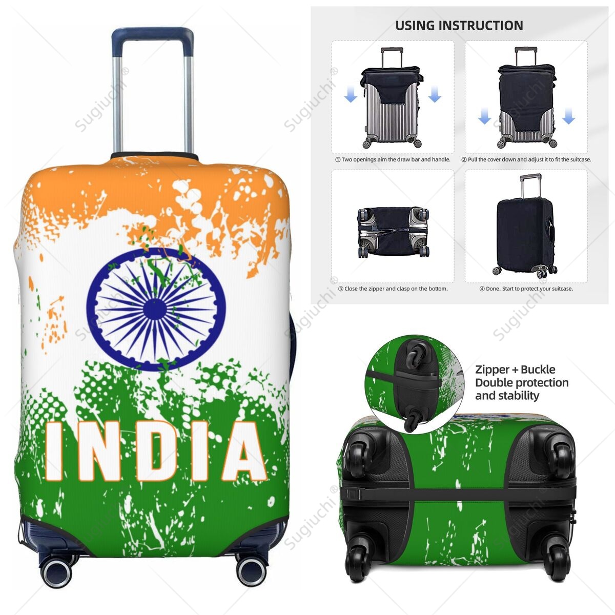 India Flag Luggage Cover Suitc - Travel Accessories India recension och pris