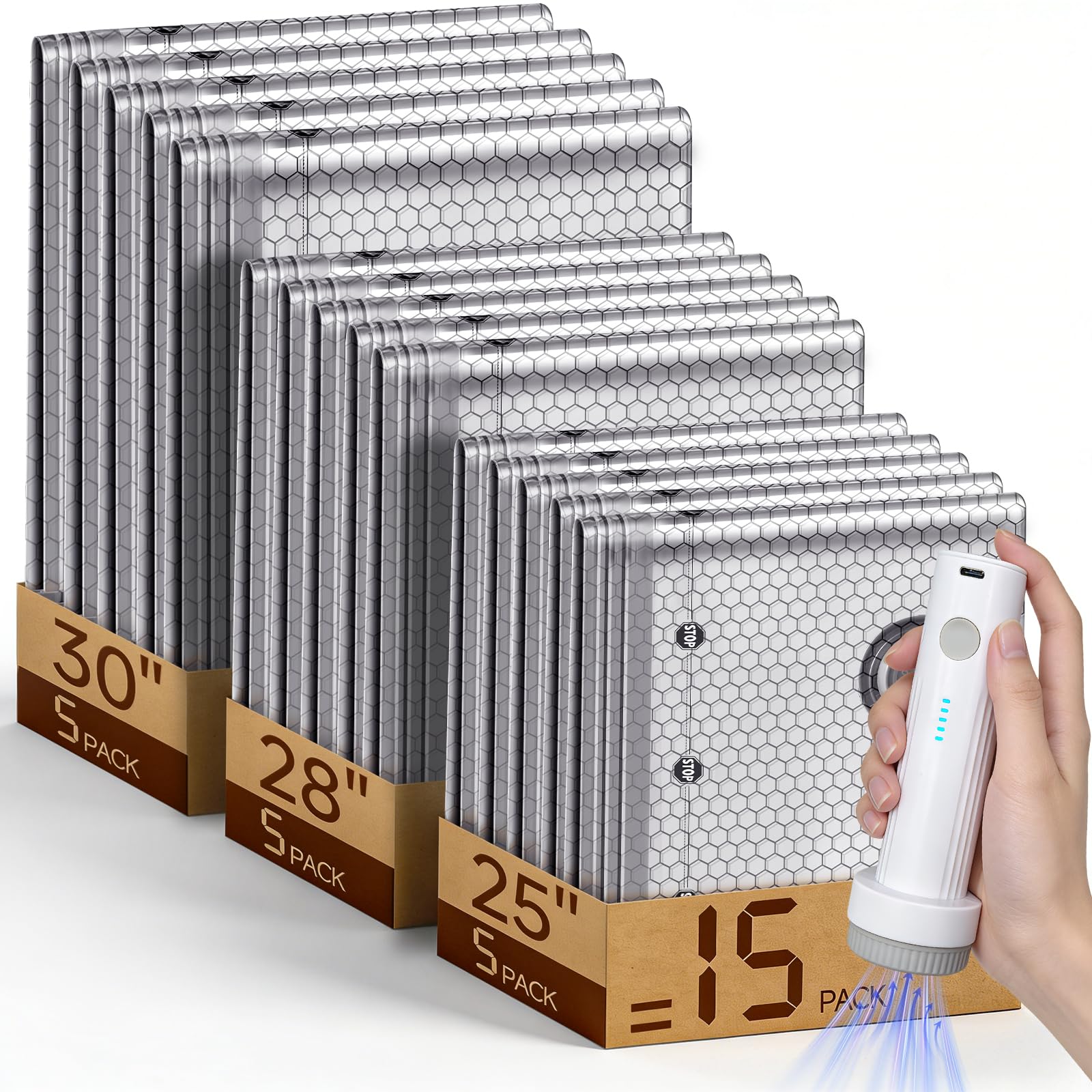 15 Pack Vacuum Storage Bags fo - Compression Bag Vacuum recension och pris
