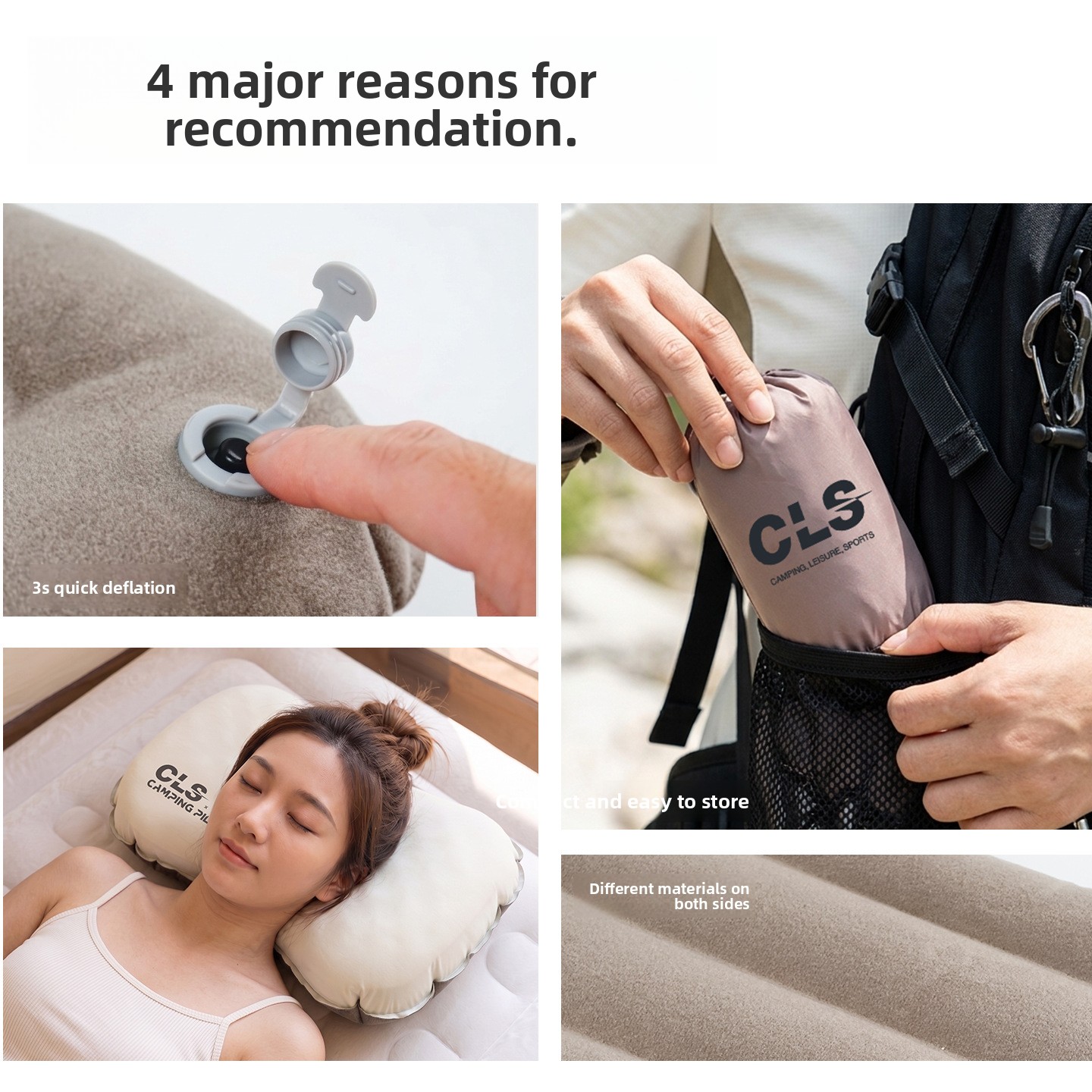 Automatic Inflatable Pillow Co - Travel Pillow Inflatable recension och pris