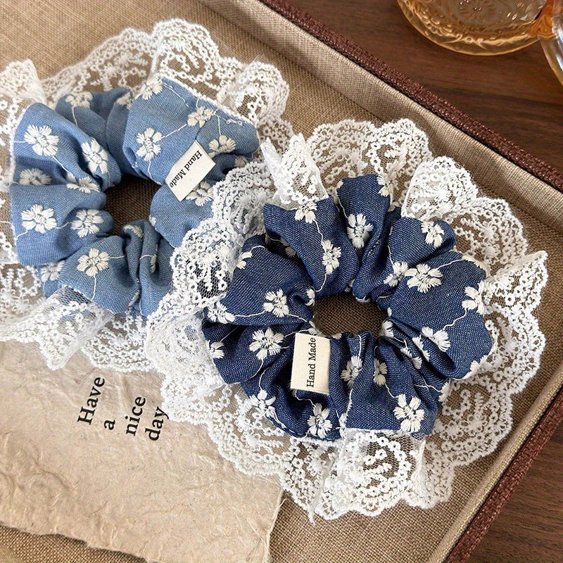 Elegant Blue Lace Edged Women' - Travel Accessories Aesthetic recension och pris