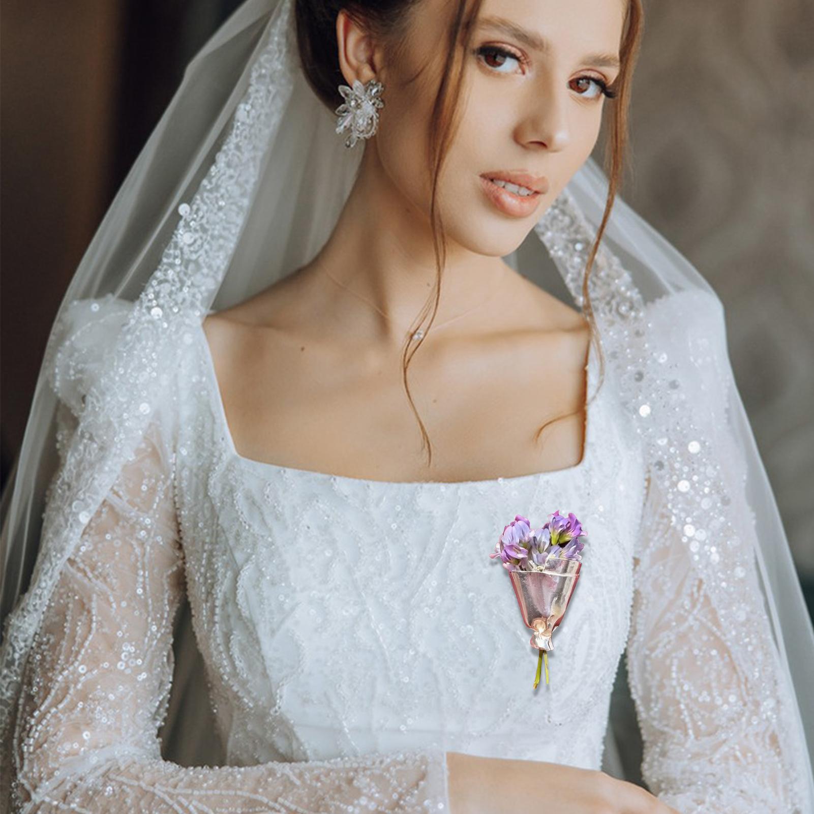 Bouquet Holder Lapel Pins Wedd - Travel Accessories India recension och pris