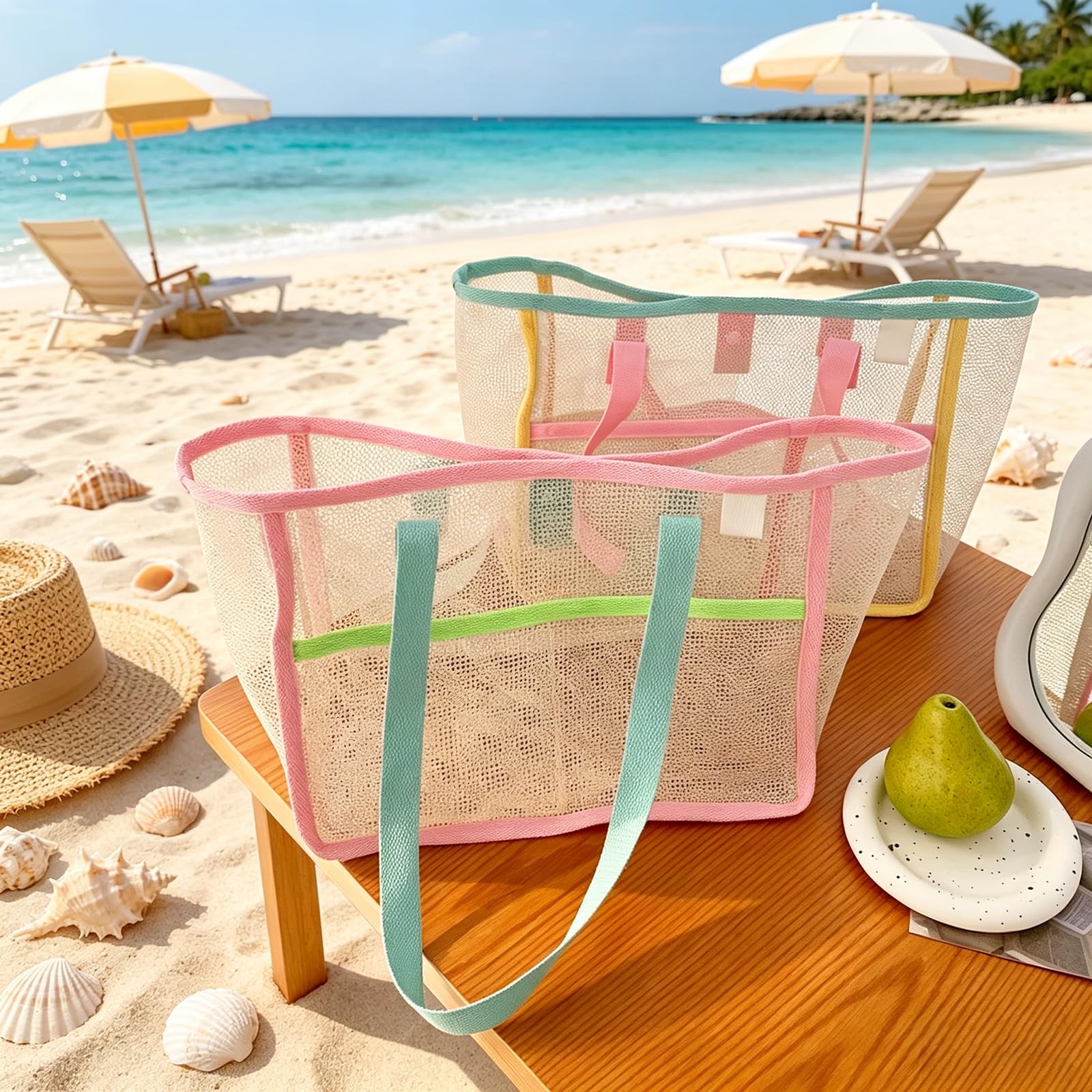 Beach Bags for Women Colorful  - Travel Accessories Store recension och pris