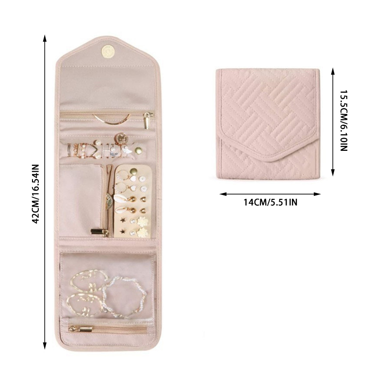Foldable Jewellery Roll Conven - Travel Jewellery & Accessories Organiser recension och pris