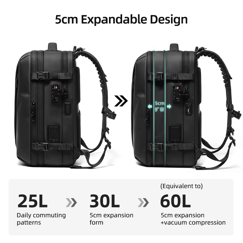 Men Travel Backpack One Click  - Compression Bag Vacuum recension och pris