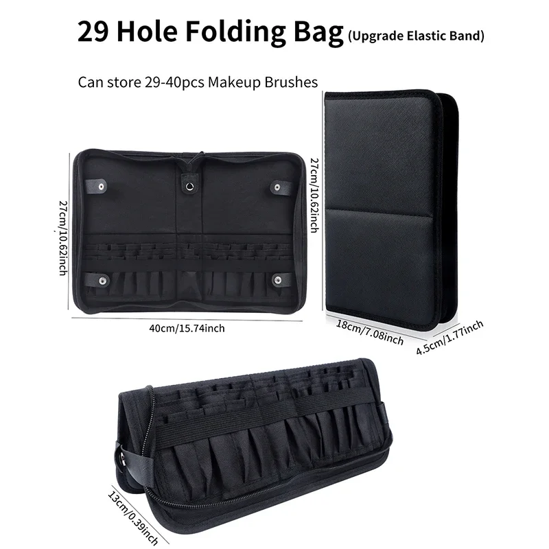 29/23 Holes Foldable Makeup Br - Travel Accessories Organizer Case recension och pris
