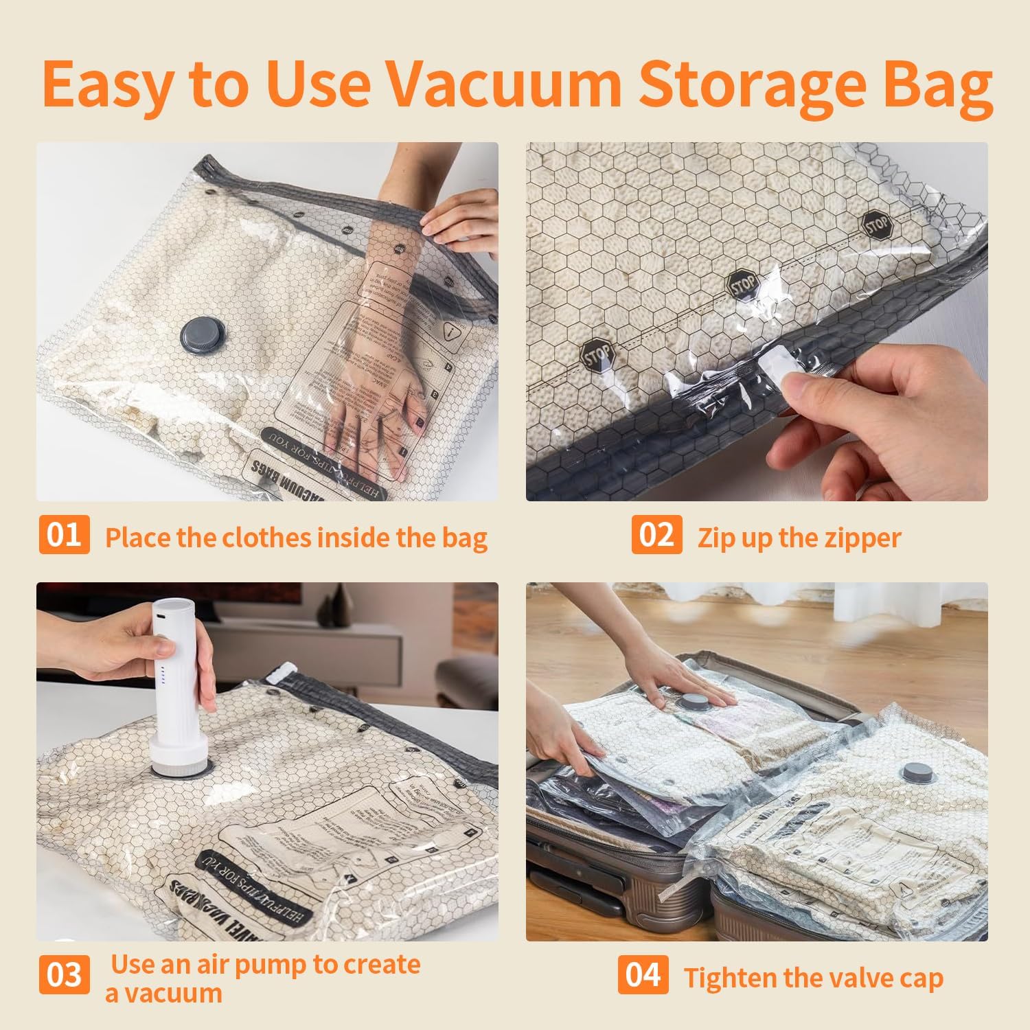 15-Pack Travel Vacuum Storage  - Compression Bag Vacuum recension och pris