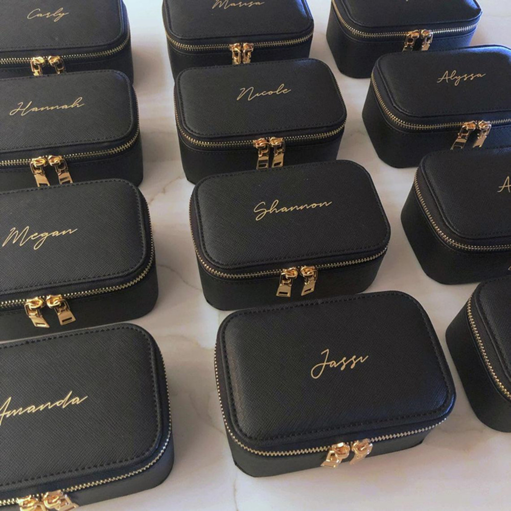 Personalised Jewellery Box Wit - Travel Jewellery & Accessories Organiser recension och pris