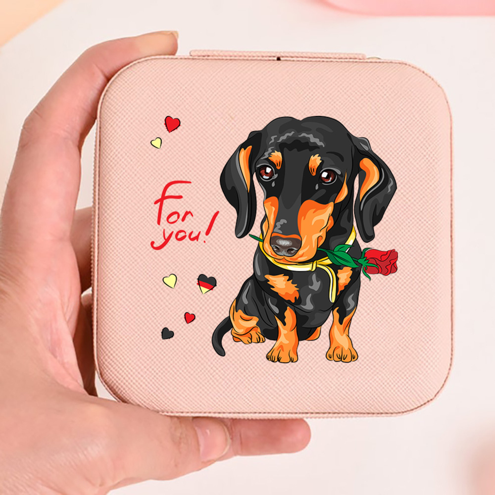 I Love Dachshunds Print Jewell - Travel Jewellery & Accessories Organiser recension och pris