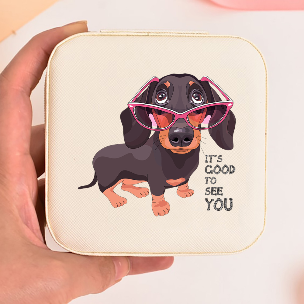 I Love Dachshunds Print Jewell - Travel Jewellery & Accessories Organiser recension och pris
