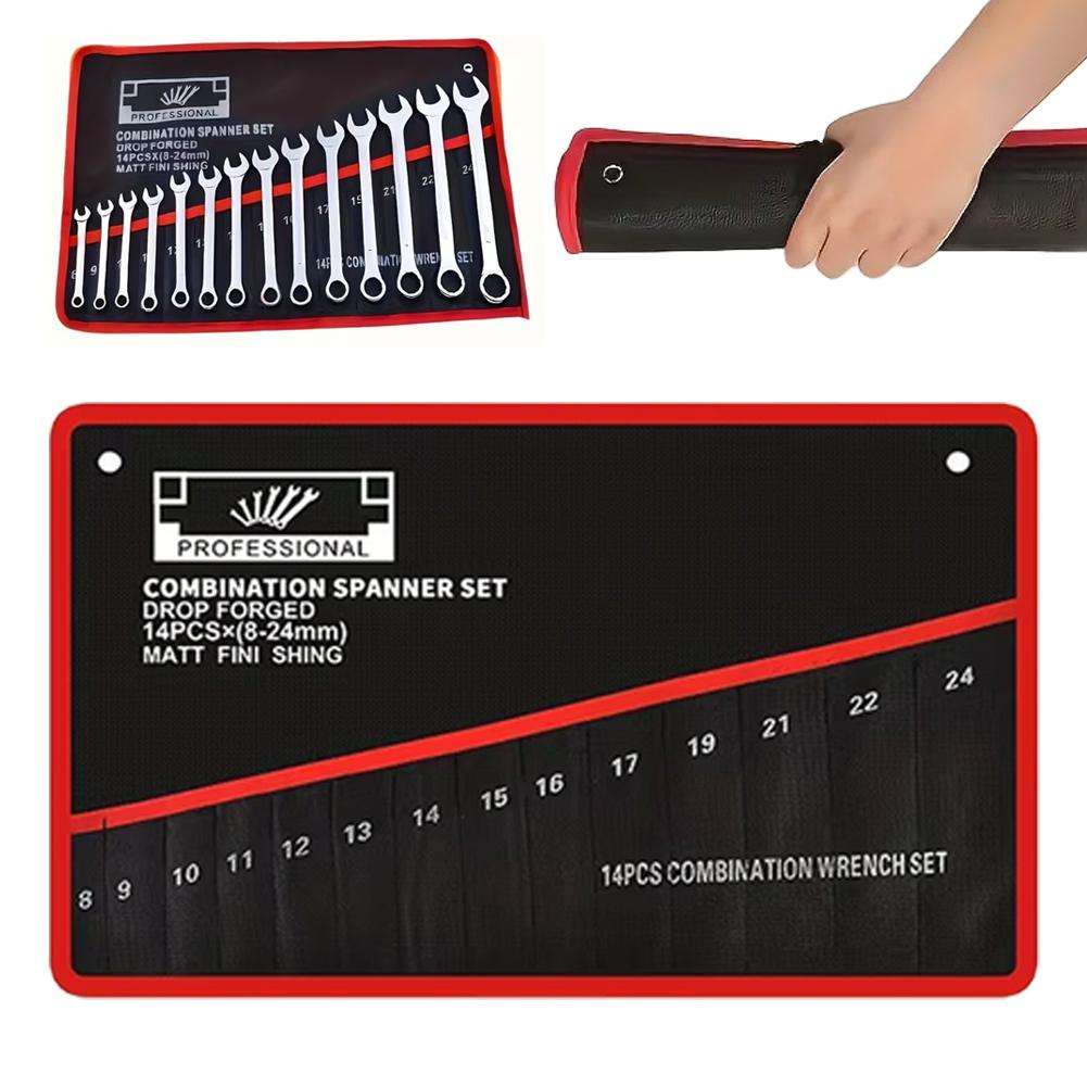 14 Pockets Roll Up Wrench Tool - Travel Router Accessories recension och pris