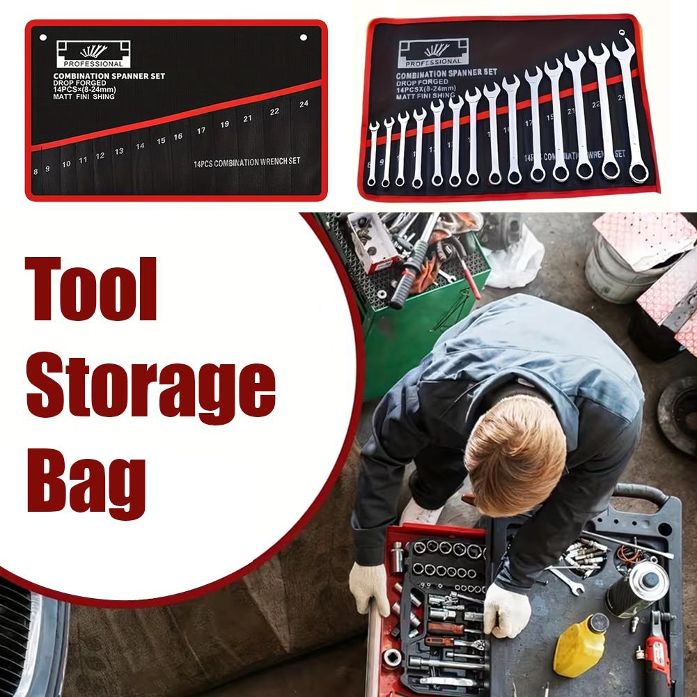 14 Pockets Roll Up Wrench Tool - Travel Router Accessories recension och pris
